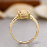 Load image into Gallery viewer, 14K Solid Gold Baguette Ring Y196