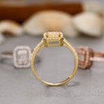 Load image into Gallery viewer, 14K Solid Gold Baguette Ring Y196