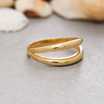 Load image into Gallery viewer, 14K Solid Gold Dome Ring Y190