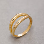 Load image into Gallery viewer, 14K Solid Gold Dome Ring Y190