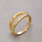 Load image into Gallery viewer, 14K Solid Gold Dome Ring Y190