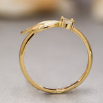 Load image into Gallery viewer, 14K Solid Gold Angel Wing Ring Y192