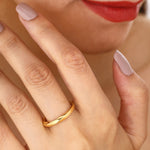 Load image into Gallery viewer, 14K Solid Gold Mobius Ring Y231