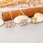 Load image into Gallery viewer, 14k Solid Gold Note Necklace K103