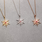 Load image into Gallery viewer, 14K Solid Gold North Star Necklace K105
