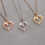 Load image into Gallery viewer, 14K Solid Gold Dolphin Fish Necklace K106