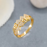 Load image into Gallery viewer, 14K Solid Gold 15 Heart Ring Y165