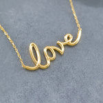 Load image into Gallery viewer, 14K Solid Gold Love Necklace K98