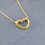 Load image into Gallery viewer, 14K Solid Gold Heart Necklace K99