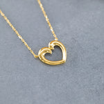 Load image into Gallery viewer, 14K Solid Gold Heart Necklace K99