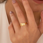 Load image into Gallery viewer, 14K Solid Gold Elephant Ring Y143