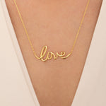 Load image into Gallery viewer, 14K Solid Gold Love Necklace K98