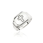 Load image into Gallery viewer, 14K Solid Gold Men Cross Ring EY28