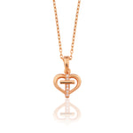 Load image into Gallery viewer, 14K Solid Gold Heart Cross Necklace K157
