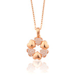 Load image into Gallery viewer, 14K Solid Gold Heart Necklace K136