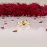 Load image into Gallery viewer, 14K Solid Gold Bamboo Ring Y286