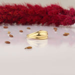 Load image into Gallery viewer, 14k Solid Gold Dome Ring Y280