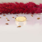 Load image into Gallery viewer, 14K Solid Gold Octagon Signet Ring Y277
