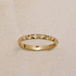 Load image into Gallery viewer, 14K Solid Gold Pyramid Ring Y53