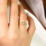Load image into Gallery viewer, 14K Solid Gold Bamboo Ring Y286