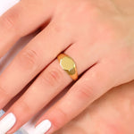 Load image into Gallery viewer, 14K Solid Gold Octagon Signet Ring Y277