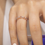 Load image into Gallery viewer, 14k Solid Gold Heart Chain Ring Y41