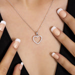 Load image into Gallery viewer, 14K Solid Gold Heart Necklace K15