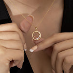Load image into Gallery viewer, 14K Solid Gold Dainty Necklace K19