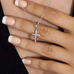 Load image into Gallery viewer, 14K Solid Gold Cross Necklace K20