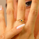 Load image into Gallery viewer, 14K Solid Gold Fish Ring Y324