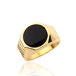 Load image into Gallery viewer, 14K Solid Gold Men Onyx Stone Ring EY29