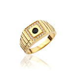 Load image into Gallery viewer, 14K Solid Gold Signet Men Ring EY31