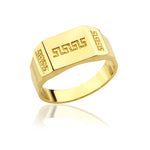 Load image into Gallery viewer, 14K Solid Gold Greek Men Ring EY7