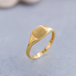 Load image into Gallery viewer, 14K Solid Gold Square Signet Ring Y141