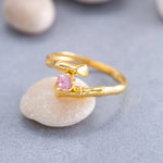 Load image into Gallery viewer, 14K Solid Gold Bamboo Ring T19