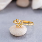 Load image into Gallery viewer, 14K Solid Gold Butterfly Ring Y149