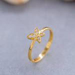 Load image into Gallery viewer, 14K Solid Gold Butterfly Ring Y149