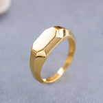 Load image into Gallery viewer, 14K Solid Gold Geometric Ring Y173