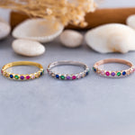 Load image into Gallery viewer, 14K Solid Gold Cubic Zirconia Ring Y144