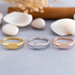 Load image into Gallery viewer, 14K Solid Gold Oval Signet Ring Y142