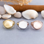 Load image into Gallery viewer, 14K Solid Gold Signet Ring Y170