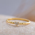 Load image into Gallery viewer, 14K Solid Gold Heart Ring Y151