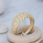 Load image into Gallery viewer, 14K Solid Gold Braid Ring Y62