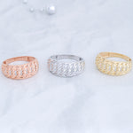 Load image into Gallery viewer, 14K Solid Gold Braid Ring Y62