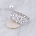 Load image into Gallery viewer, 14K Solid Gold Braid Ring Y62