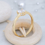 Load image into Gallery viewer, 14K Solid Gold Heart Solitaire Ring T15