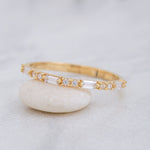 Load image into Gallery viewer, 14K Solid Gold Baguette Ring B3