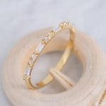 Load image into Gallery viewer, 14K Solid Gold Baguette Ring B3