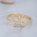 Load image into Gallery viewer, 14K Solid Gold Starfish Ring Y68