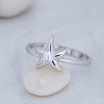 Load image into Gallery viewer, 14K Solid Gold Starfish Ring Y68